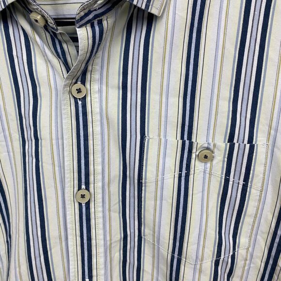 Tommy Bahama shirt mens xl blue long sleeve button down striped island modern - Picture 7 of 9